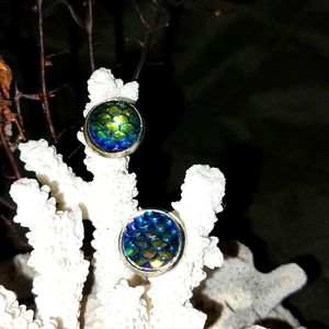Mermaid scale earrings